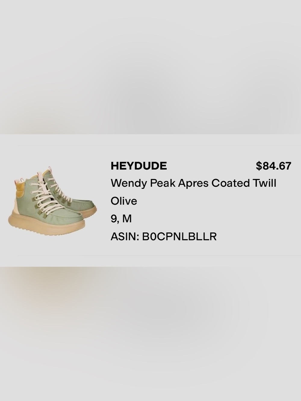 Hey Dude women’s Gray, gold and khaki High-Top Boots - Picture 11 of 11